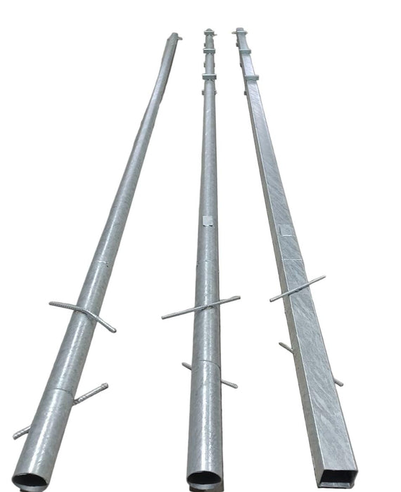 Poste 100x100x7000 en 3mm galvanizado con riel